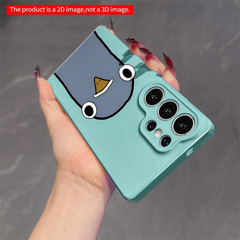 2DFlat Samsung phone case Cute Pigeon Face Phone Case Applicable to Galaxy S23 S24 S25ULTRA S26 A12 A14 A15 A16 A54 A55
