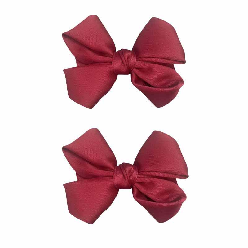 European Fabric Bow Hair Clip for Children - School Style Princess Headwear Accessory