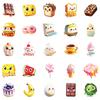Neue 50 Lustige 3D Anthropomorphe Köstliche Lebensmittel Dekorative Aufkleber Kreativer Ausdruck Burger Wasserdichte Aufkleber