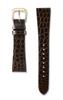 Watch Genuine Crocodile Leather 18mm Lug 15mm Buckle Dark Brown Crocodile Band, French-Made, Width, Width, Leather, DFA5, Men's
