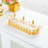 Snack Tray Organizer Tone with Lid and Handle Decorative Container for Hosts, Homeowners,
