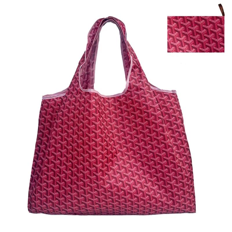 Reusable Foldable Waterproof Oxford Tote Bag Large Portable Grocery Shopping Storage Handbag