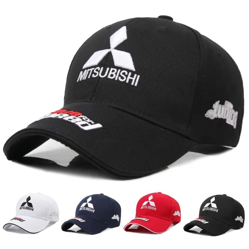 Mitsubishi Baseballkappe mit besticktem Logo, für Outdoor-Wanderungen, Sport und Freizeit, verstellbare Größe, neue Serie für Paare