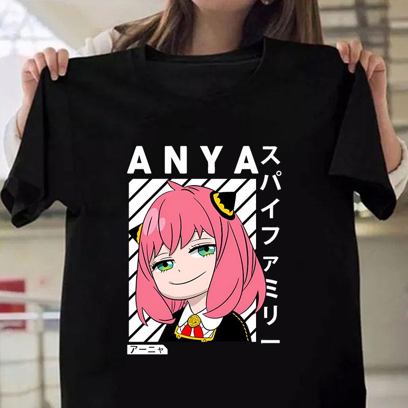 New Hot Anime Anya Forger T-shirts Fashion Women Summer Tee Shirt Unisex Casual Short Sleeve Round Neck Tops T-shirts