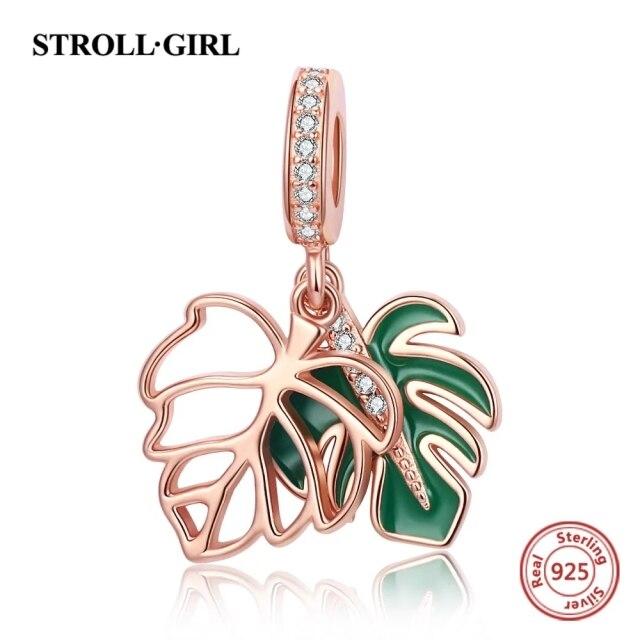 Fit Original European Bracelet 925 Sterling Silver Pink Enamel Dangle Beads Nail Polish Pendant Charms For Women Fashion Jewelry