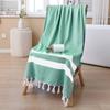 Turkish Tassel Swim Towel - Ultra-Absorbent Quick-Dry Beach Wrap with Sand-Resistant Fabric for Pool & Ocean