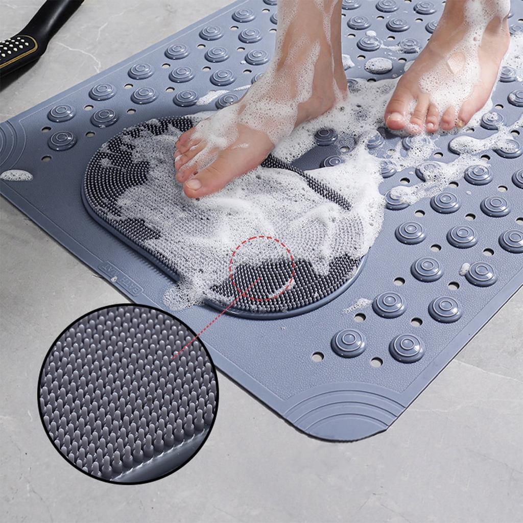Bathroom Anti Slip Mat with Suction Cups Non Slip Shower Floor Mat for Safety and Comfort in Bathing Areas Durable and Flexible Design