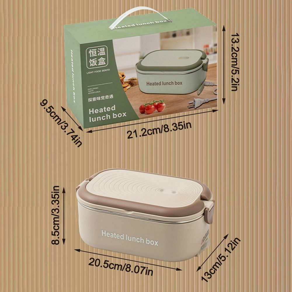 Langlebige 304 Edelstahl Elektrische Lunchbox zum Einstecken Konstante Temperatur Lebensmittel Erwärmer Behälter 1000ml Beheizte Lunchbox