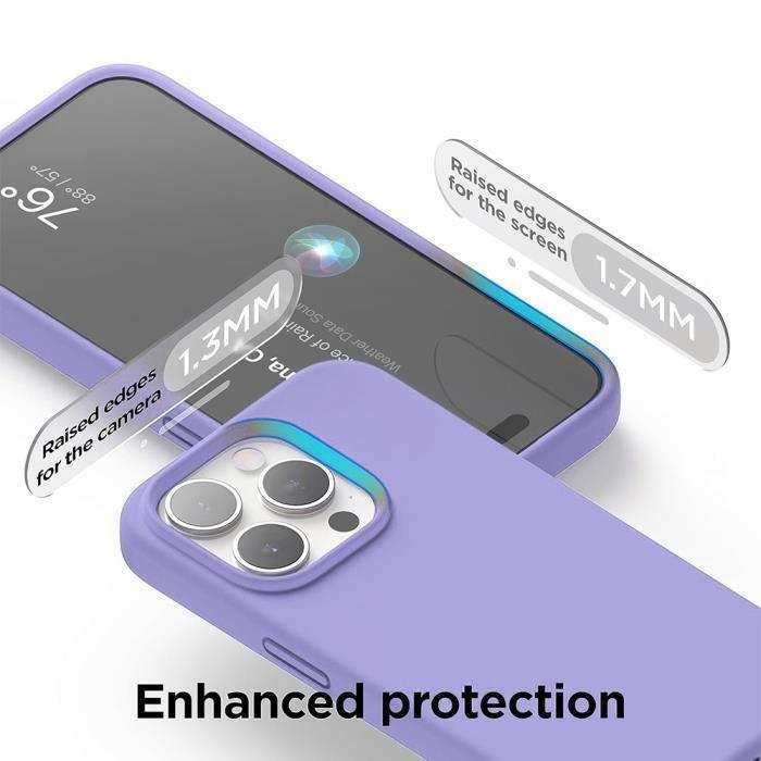 Coque de protection - BOOLING - pour iPhone 16 Pro Max - Silicone Liquide Doux - Ultra Slim - Violet