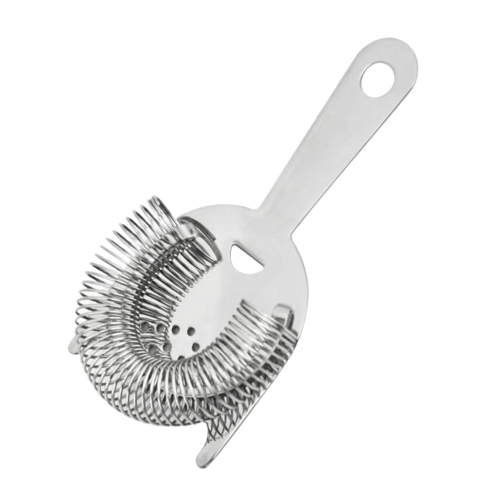 Сито-стрейнер для коктейлей из нержавеющей стали, сепаратор льда для коктейлей серебряный