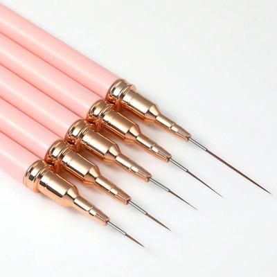 Nail Art Liner Brushes 5PCS Nail Art Brush for Long Lines,Liner Brush Nail Design Brush Nail Drawing Pens,7/9/11/15/25mm