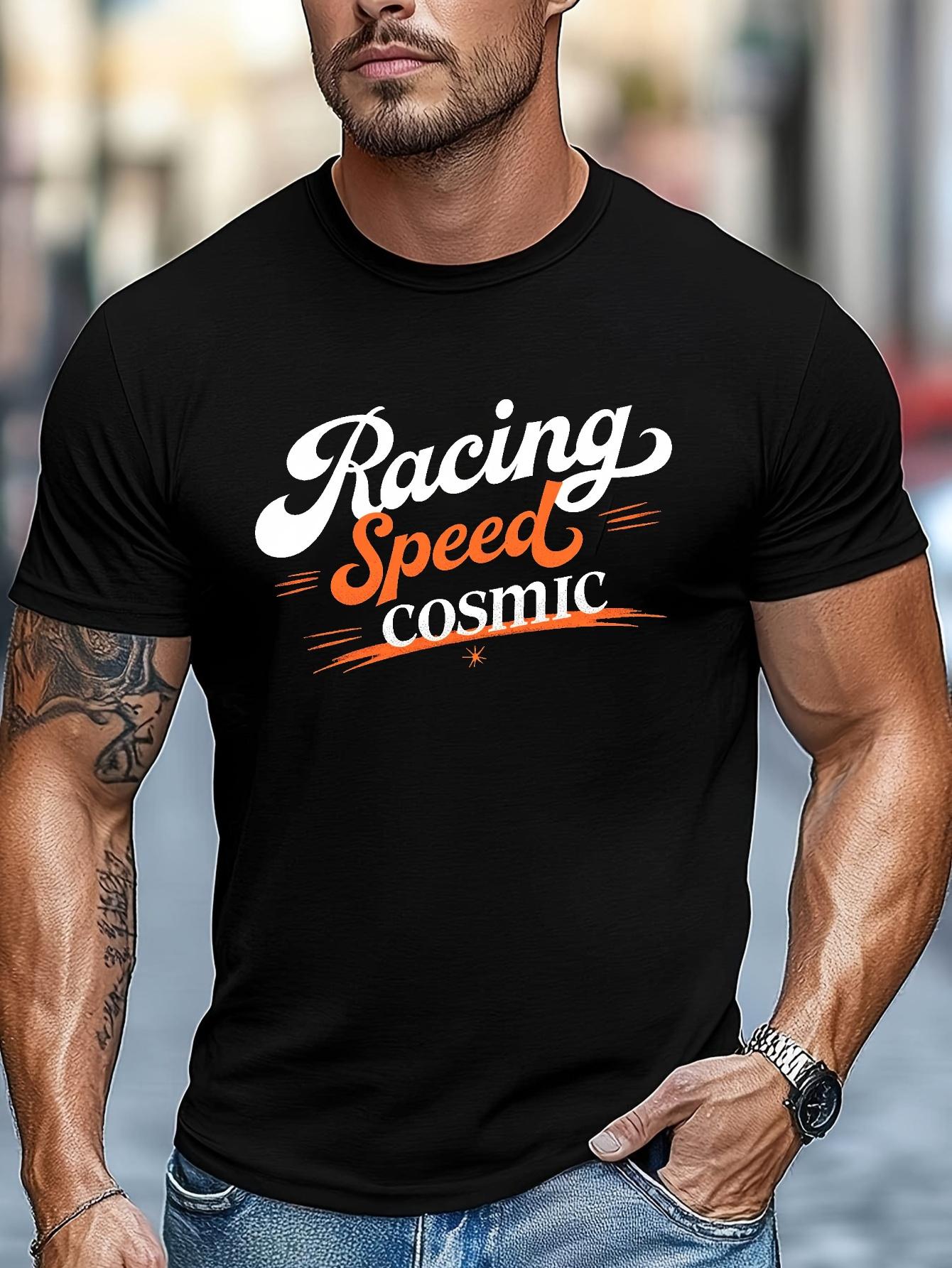 Racing Speed Graphic T-shirt - Cotton Blend L