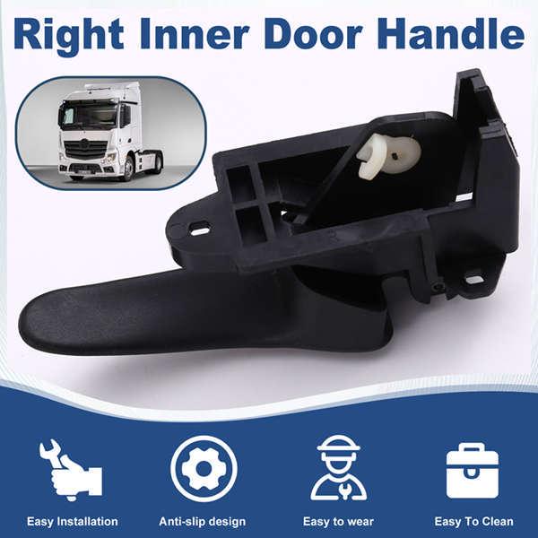 Car Right Inner Door Handle, Black Plastic - Compatible with Ben None