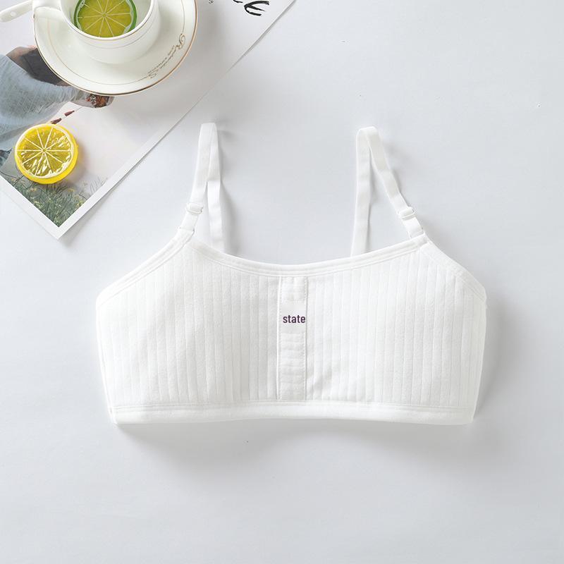 Κοριτσίστικο Βαμβακερό Φανελάκι Σουτιέν, Ηλικίες 8-18, Νεανικός Σχεδιασμός Anti-bump