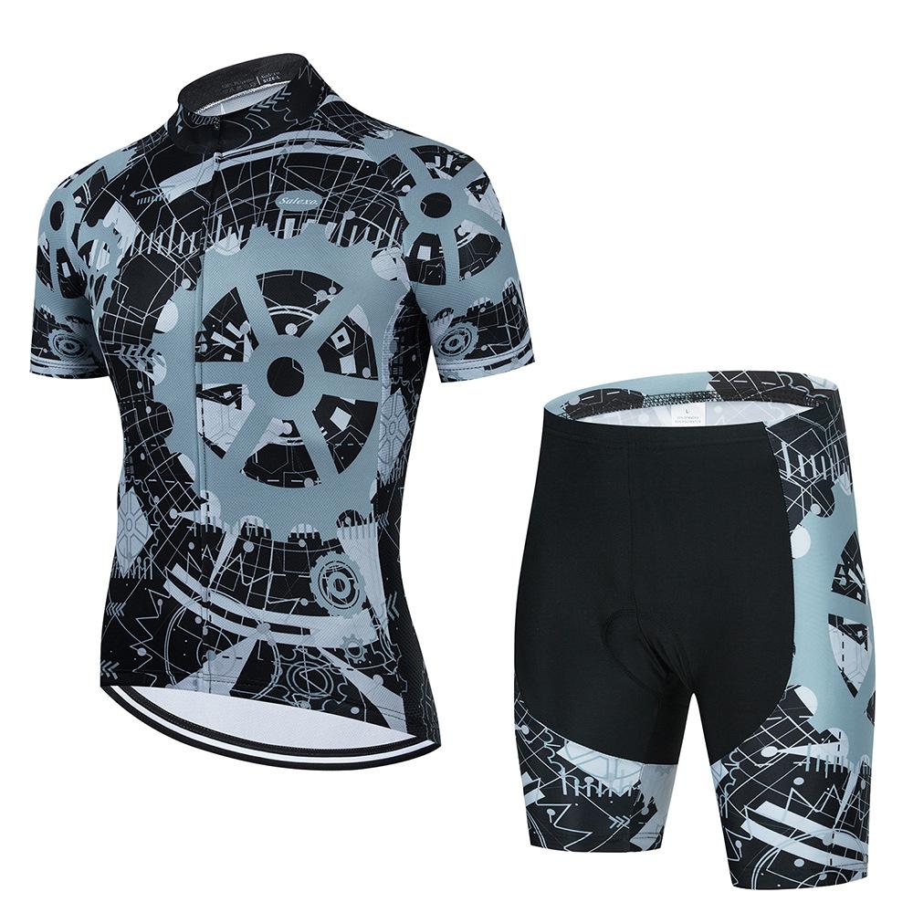 2026 Summer Breathable Suit Cycling Suit Sweat-absorbing Men's Suit Gear Bicycle Short-sleeved Breathable Mountain Bike Clothing