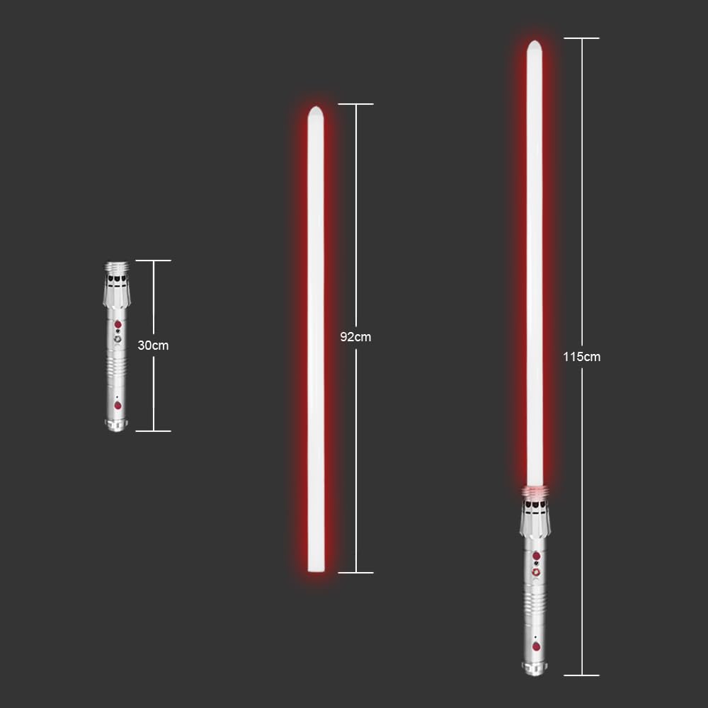 YDD Lightsaber USB Rechargeable with Sound and Flash, Metal Handle, 2-Pack, Connectable, Christmas Gift
