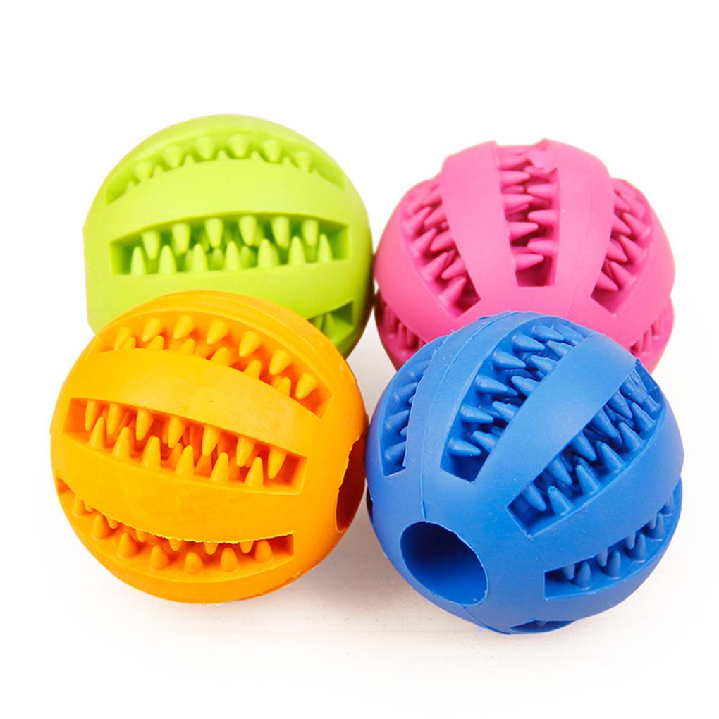 Pet Toys Extra-tough Rubber Ball Funny Interactive Elasticity Ball Dog Chew Toys Cleaning Ball