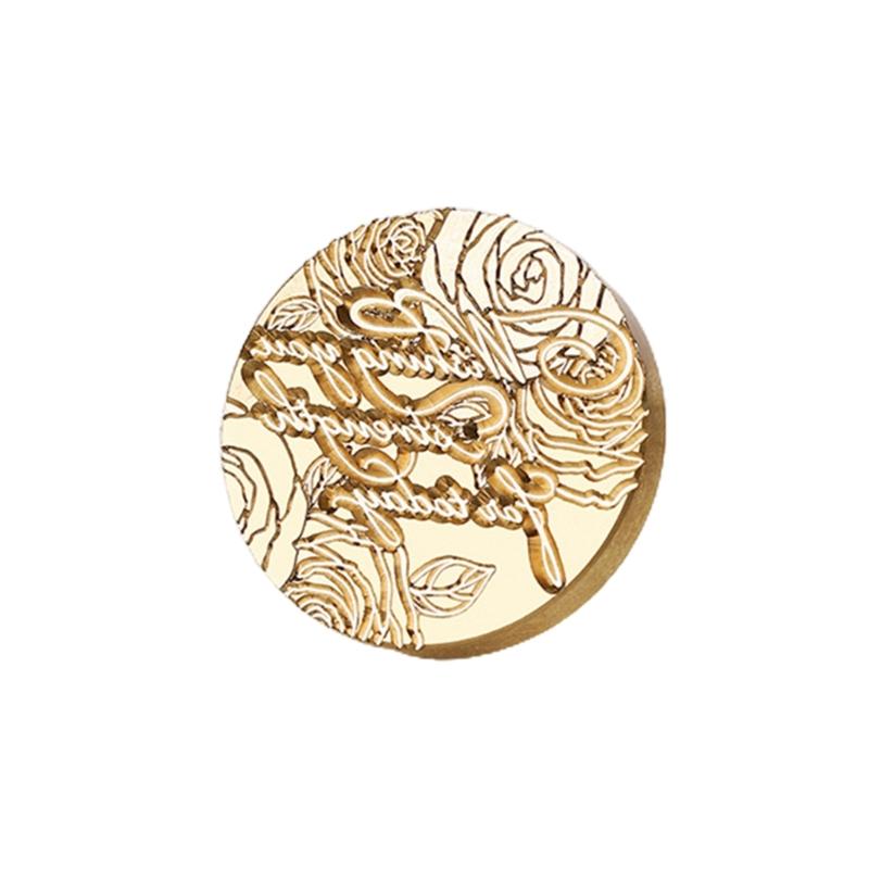 Wax Seal Stamp-Words Phrases Sealing Wax Stamp Flower Sealing Stamp for Envelope Wedding Invitations Card Decorations