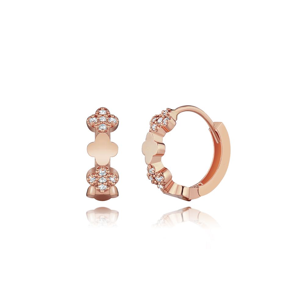 Roseedor Fantasy Clover One-Touch Earrings_299910246