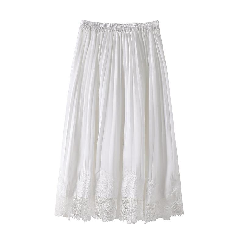 

Новая летняя юбка А-силуэта из сетчатой ткани с высокой талией для женщин больших размеров 6XL белый