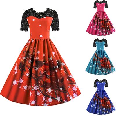 ladies christmas swing dress