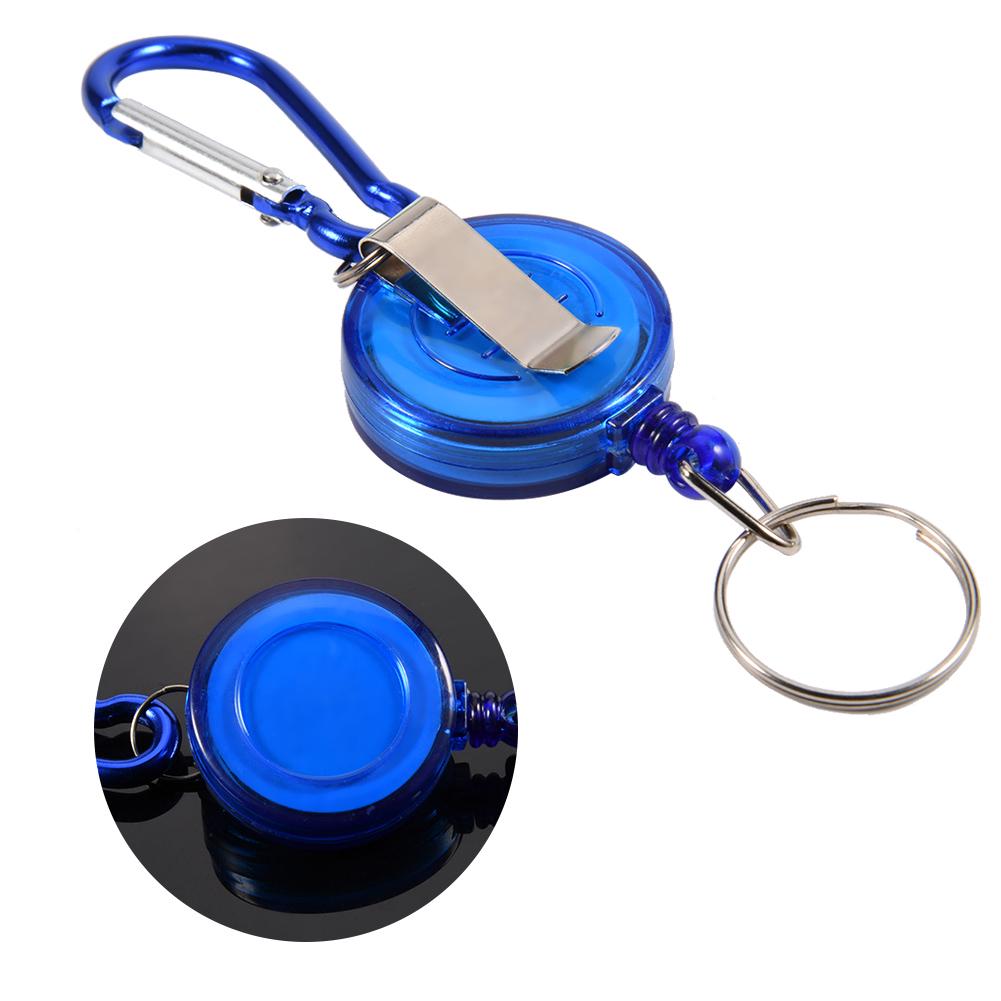 3Pcs Fly Fishing Tool Nylon Cord Stopper Retractable Ring Reel Holder Key Chain