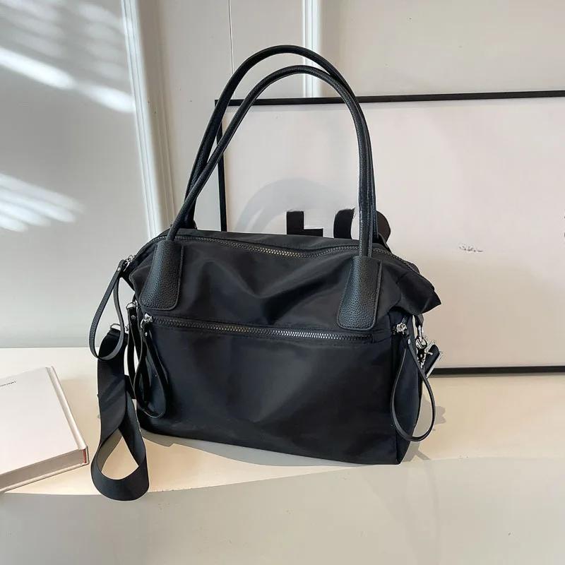 

Сумки через плечо для женщин Сумка на плечо из нейлона Сумка-тоут для женщин Кошелек и сумки Классная сумка для девочек Сумки для мам и детей one size чёрный