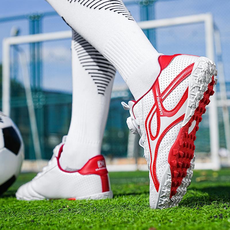 Scarpe da calcio per bambini Society TF/FG Scarpe da calcio per la scuola Scarpe da calcio con tacchetti Scarpe da ginnastica per erba per ragazzi e ragazze Calzature sportive per allenamento all'aperto Taglia 28-39
