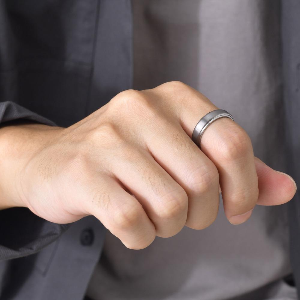 Tungsten Steel Ring Black Tungsten Steel 5mm Black Gold Graduation Season Ring