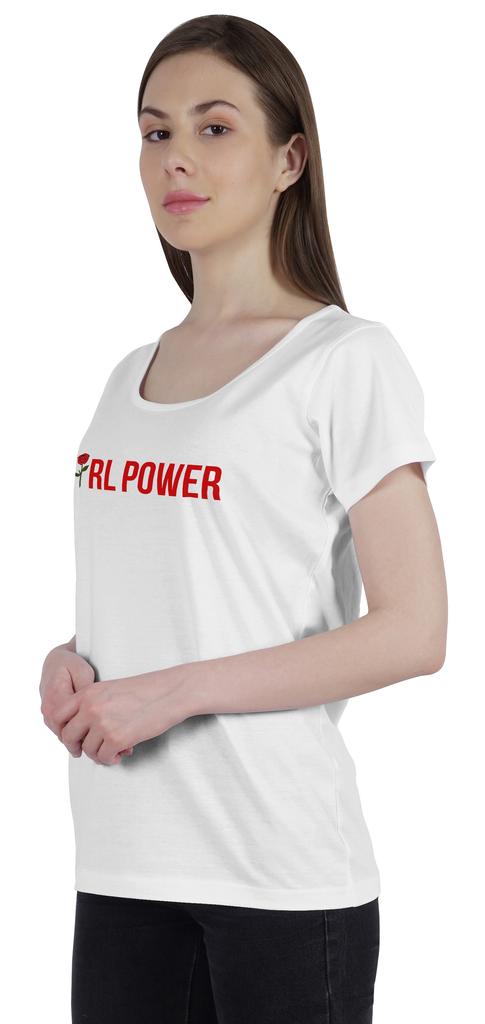 Inkmeso Women's Tshirt  Girl Power  Quote Graphic Printed Tee Top