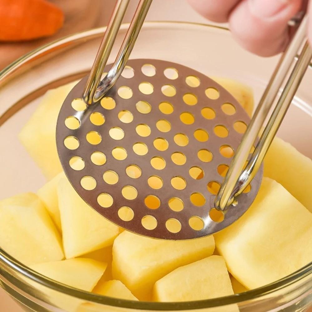 Ergonomiskt handtag potatisstöt 304 rostfritt stål fruktpressare köksredskap tillbehör
