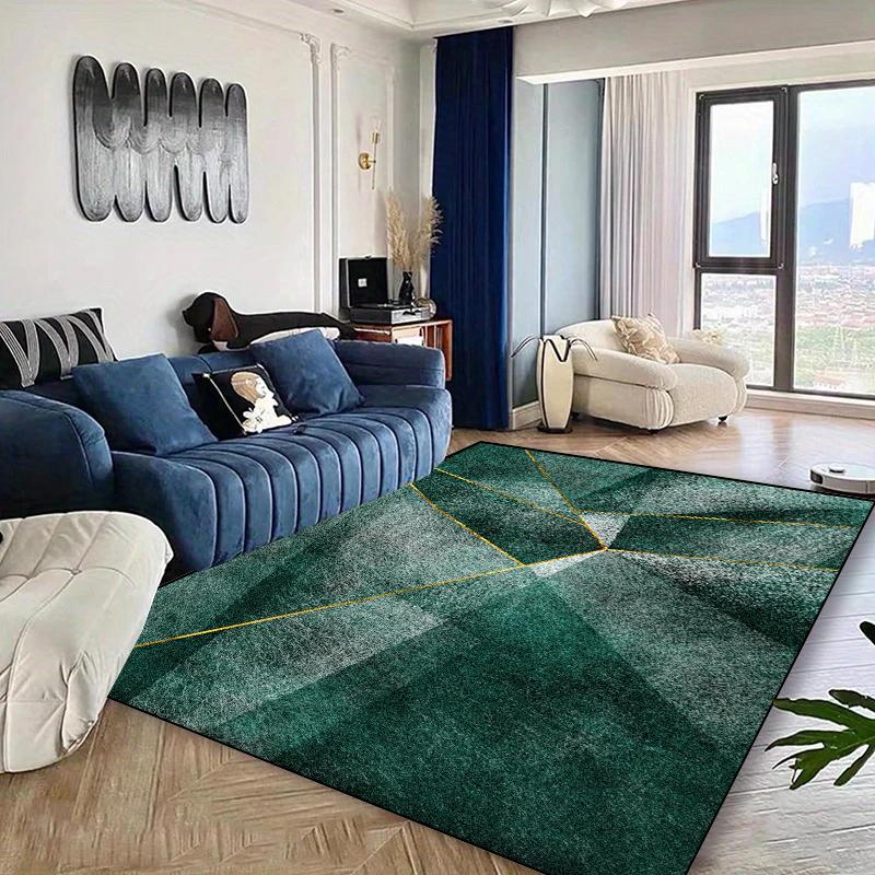 Modern Green Carpets for Living Room Decoration Geometry Rug Large Bedroom Lounge Rugs Non-slip Coffee Tables Mat Easy Clean