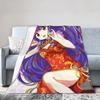 Ranma 1/2 Japanese Anime Shampoo Blanket Flannel Spring Autumn  Multi-function Warm Throw Blanket for Bedding Travel Bedspreads