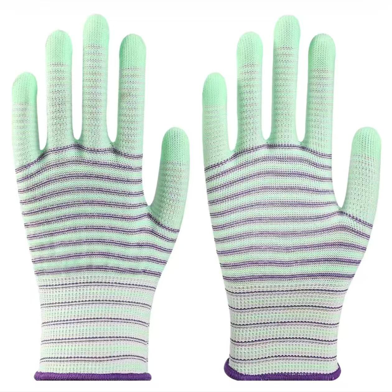 

1 пара дышащих рабочих перчаток, устойчивых к колючкам, нескользящих, износостойких промышленных перчаток, полосатых садовых перчаток 1 Pair зелёный