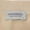 JOHN SMEDLEY SYRES Cotton High Gauge Knit Skipper Shirt tops L beigeUsed
