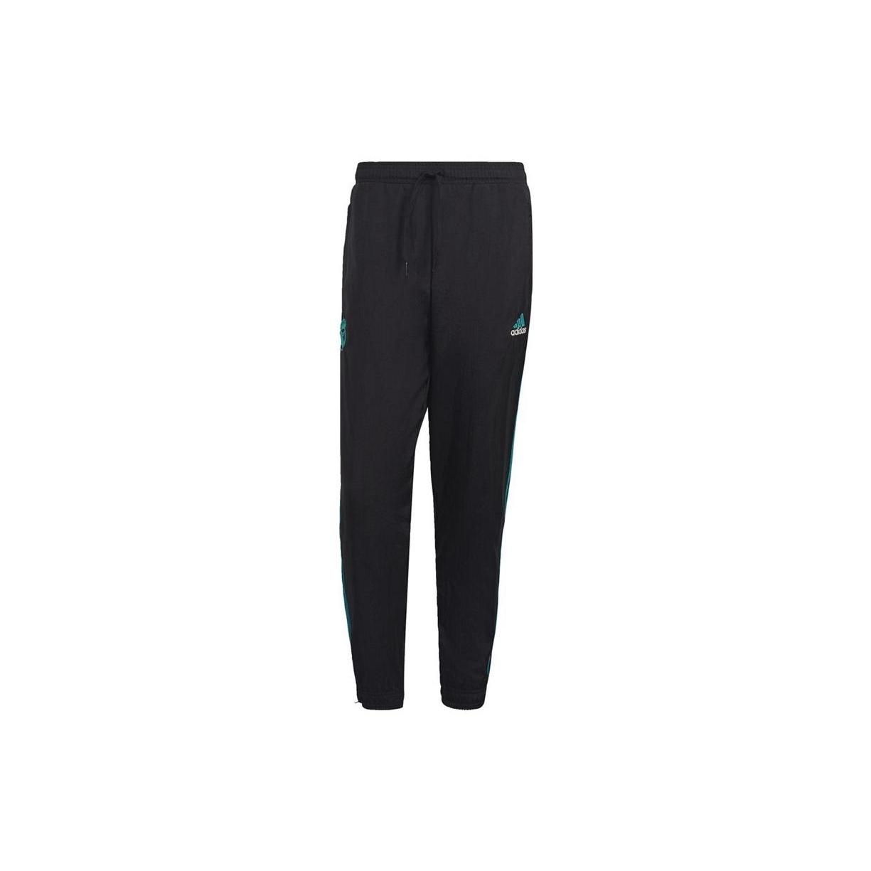 adidas Real Madrid Icons Woven Soccer Pants Black Blast Emerald Men s GR4250 L