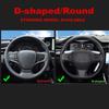 Microfiber Leather DIY Car Steering Wheel Cover Breathable Anti-slip 38cm 15inch w/ Needle Thread Interior Accessories