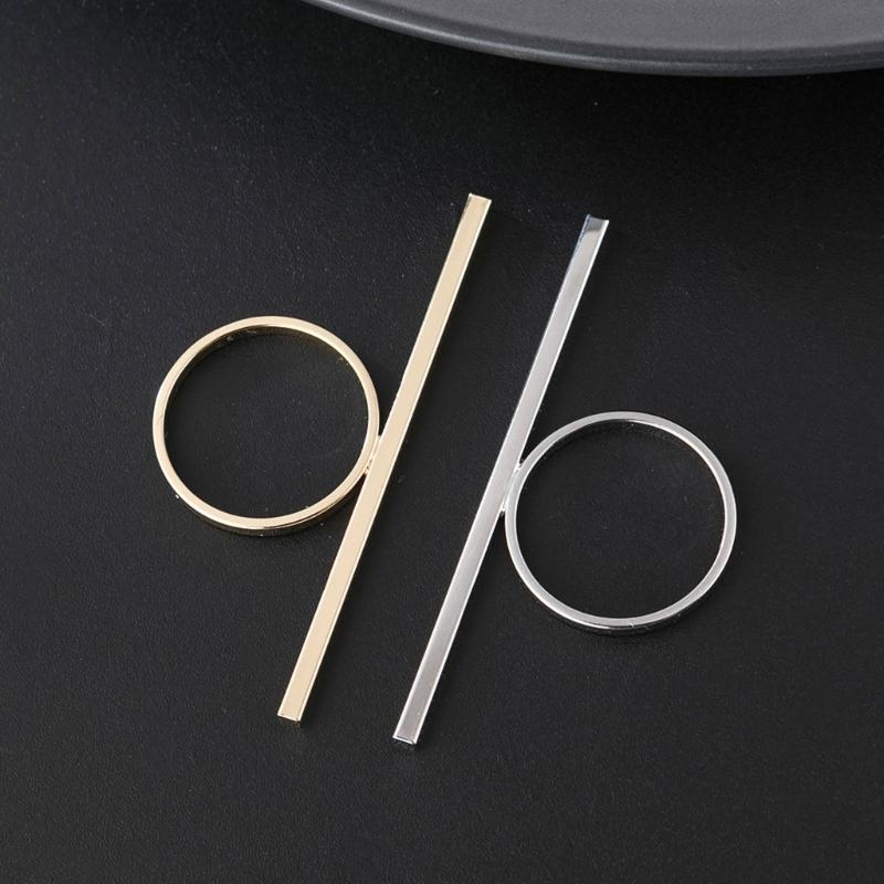 One Word Ring Metal Long Bar Rings Punk Exaggerated Knuckle Joint Rings For Women Finger Accessories Jewelry Gift