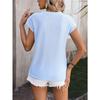 Women's Casual Solid Color O-Neck Short Sleeve Top for Spring/Summer