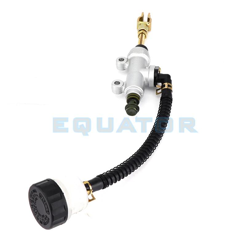 45mm Silver Rear Foot Brake Master Cylinder Pump Quad ATV Hydraulic With Reservoir For Pit Dirt Bikes Motorcycle