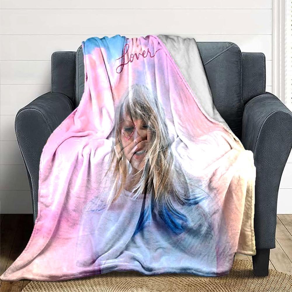 Taylor Swift Lover Album Cover Blanket Soft Throw Blanket For Home Bedroom Bed Sofa Travel Office Solid Christmas Blanket