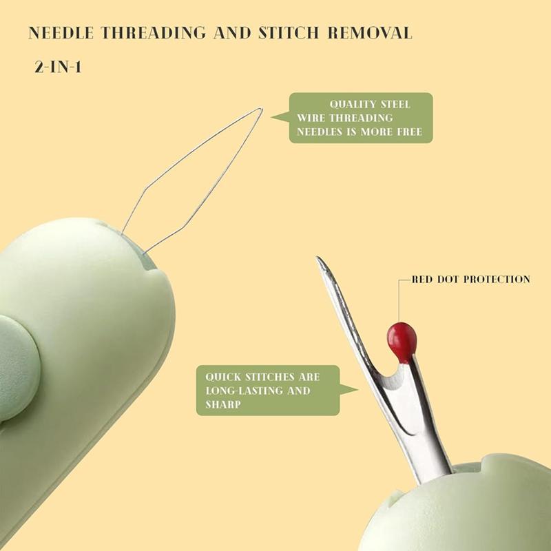 AD23-2-In-1 Automatic Needle Threaders Seam Ripper ,Needle Threaders For Hand Sewing, Embroidery,Quick Needle Threading Tool