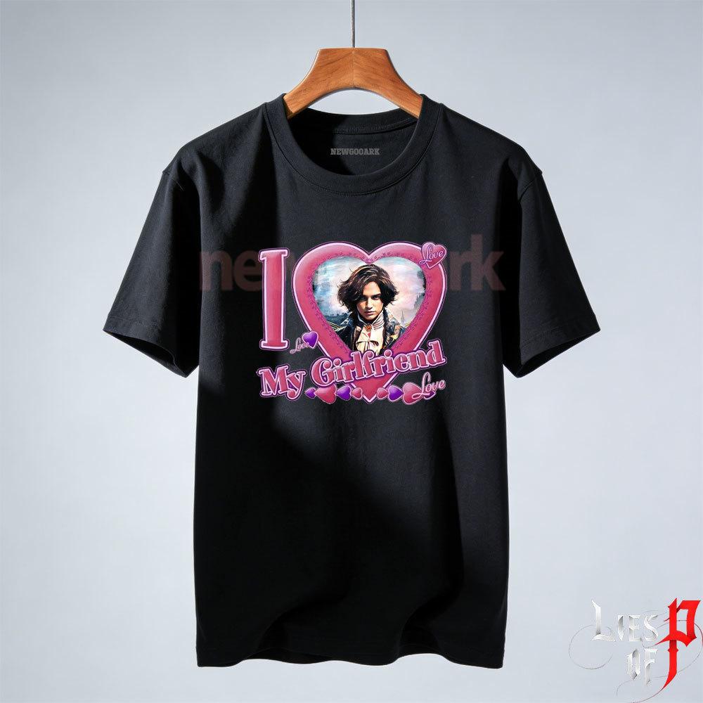 

Lies of P I Love My Boyfriend I Love My Girlfriend Love Frame Graphic T Shirts Women Unisex Funny Cotton Couple Valentines Day Tops S