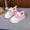 Children's White Sneakers, New Summer Models for Boys and Girls, Breathable Casual Leather Panel Shoes, Baby Single Shoes