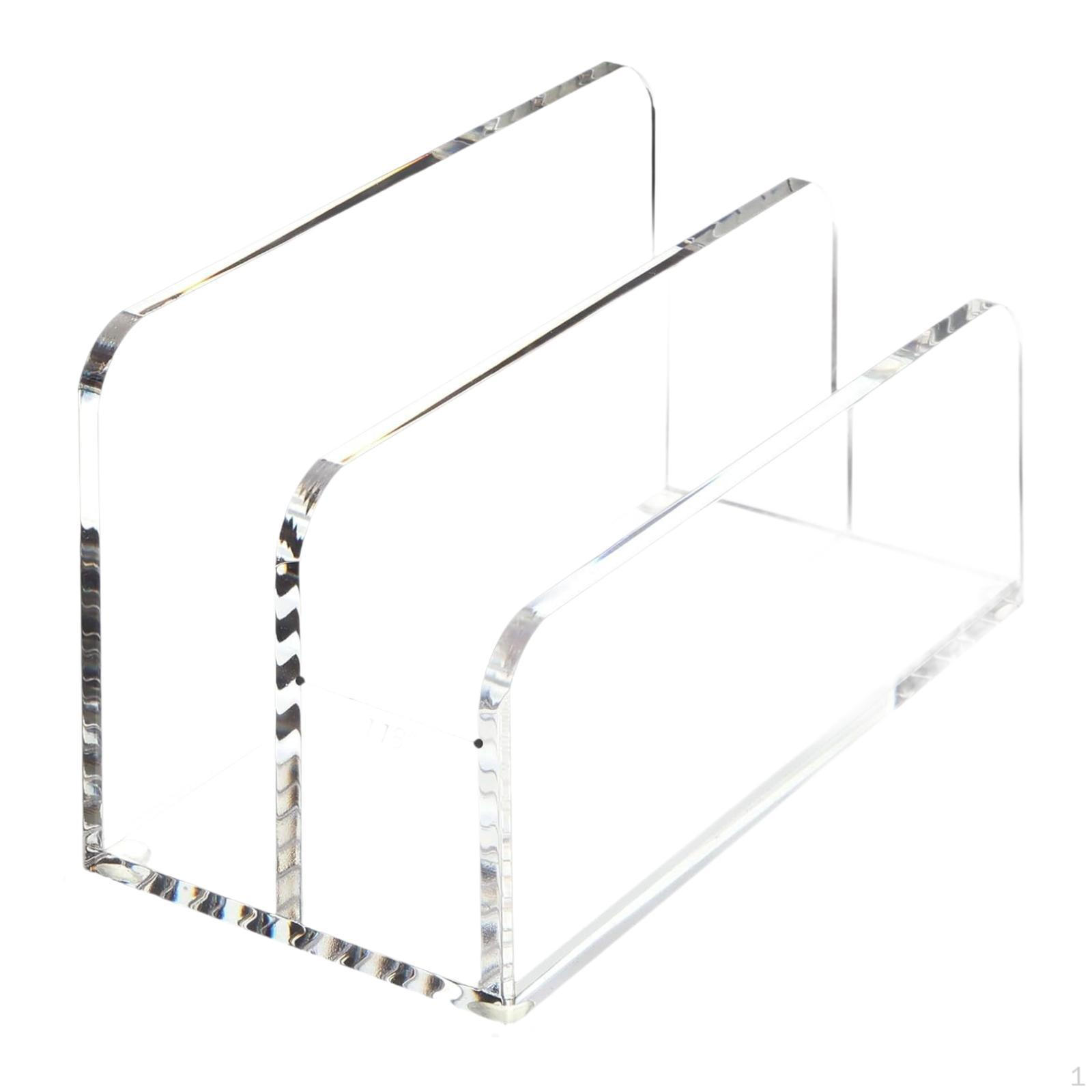 

Acrylic Mail Sorter, File Organizer, Lightweight, Document Storage Stand Envelope Holder for