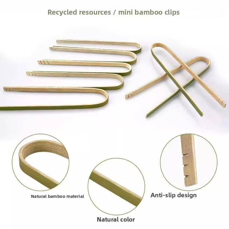 Food Claw Green Bamboo Clip With Non Slip Design For Bread And Cake Handling