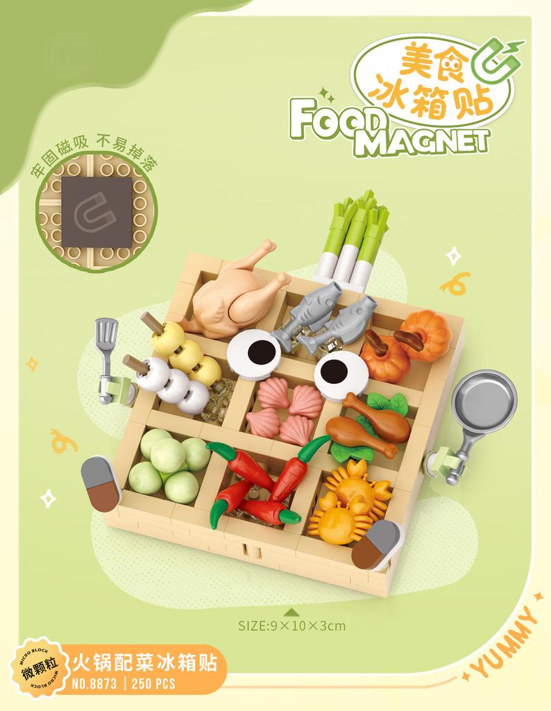 Sushi Blocks Mini Building Set for Children Girls Mirco Brick Desktop Model for Adult Magnet Making Machine for Refrigerator Toy