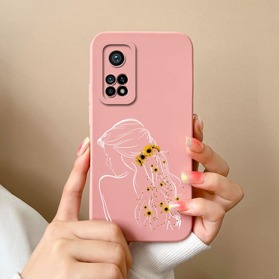For Xiaomi Mi 10T Pro 5G Case Matte Silicone Shell For Xiaomi10T Pro 5G Sweet Girls Butterfly Cartoon New Design Fashion Funda