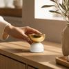 Modern Decorative Candle Holder Compact with Marble Base Sturdy