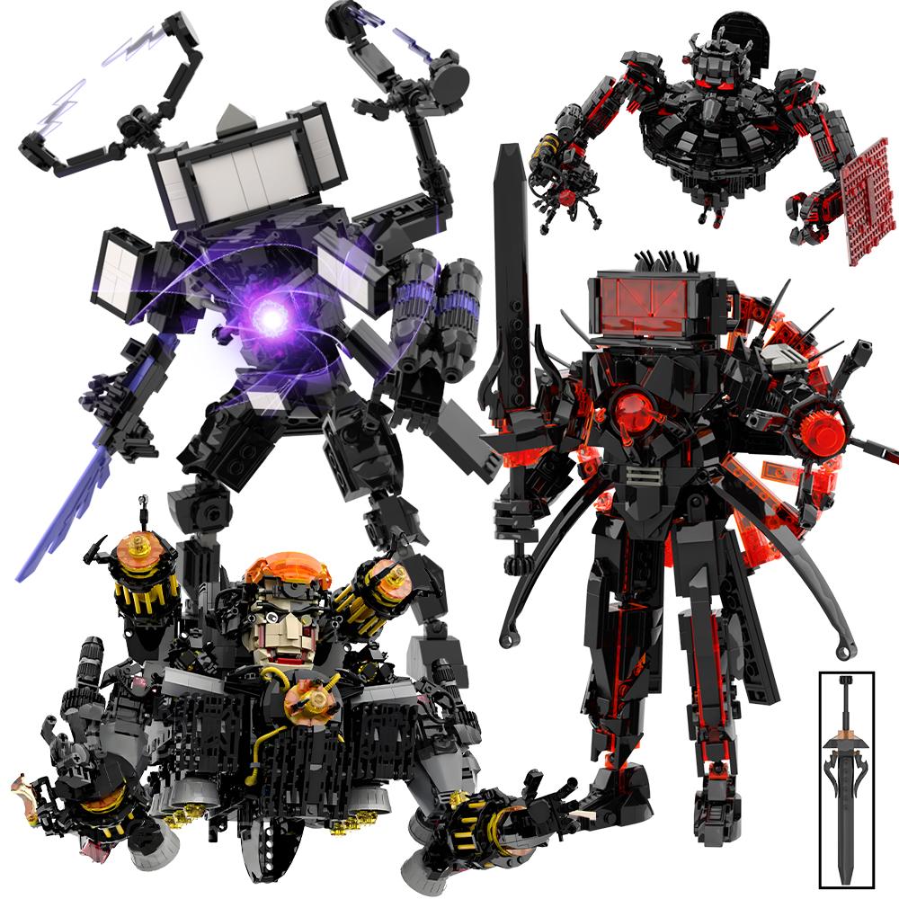 Skibidi Toileted Giant Titan Boss Speakeman Cameraman Building Blocks Set - Collectible Construction Toys for Kids Christmas